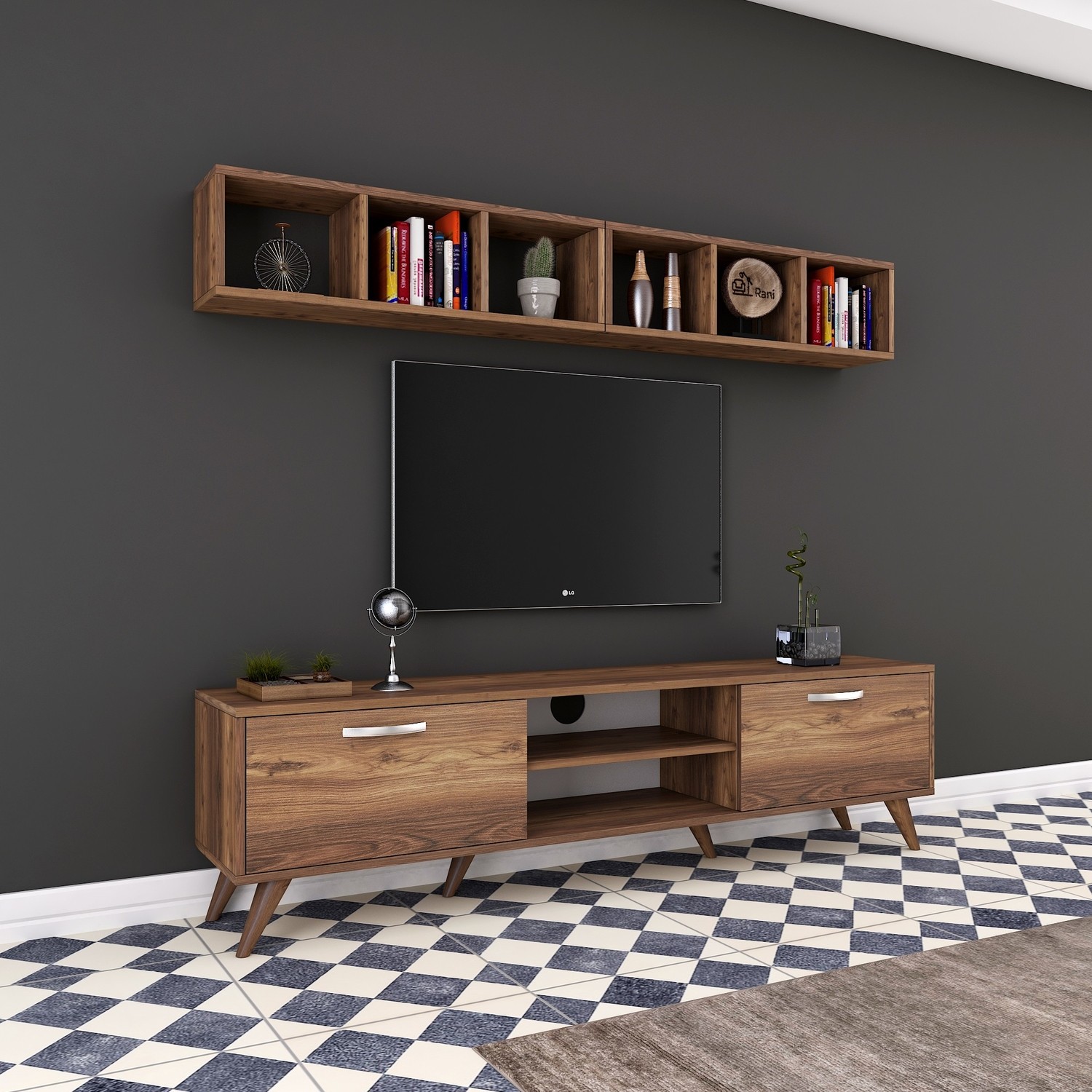 Rani A9 Duvar Raflı Kitaplıklı Tv Ünitesi Duvara Monte Fiyatı Rani A9 Duvar Raflı Kitaplıklı Tv Ünitesi Duvara Monte Fiyatı