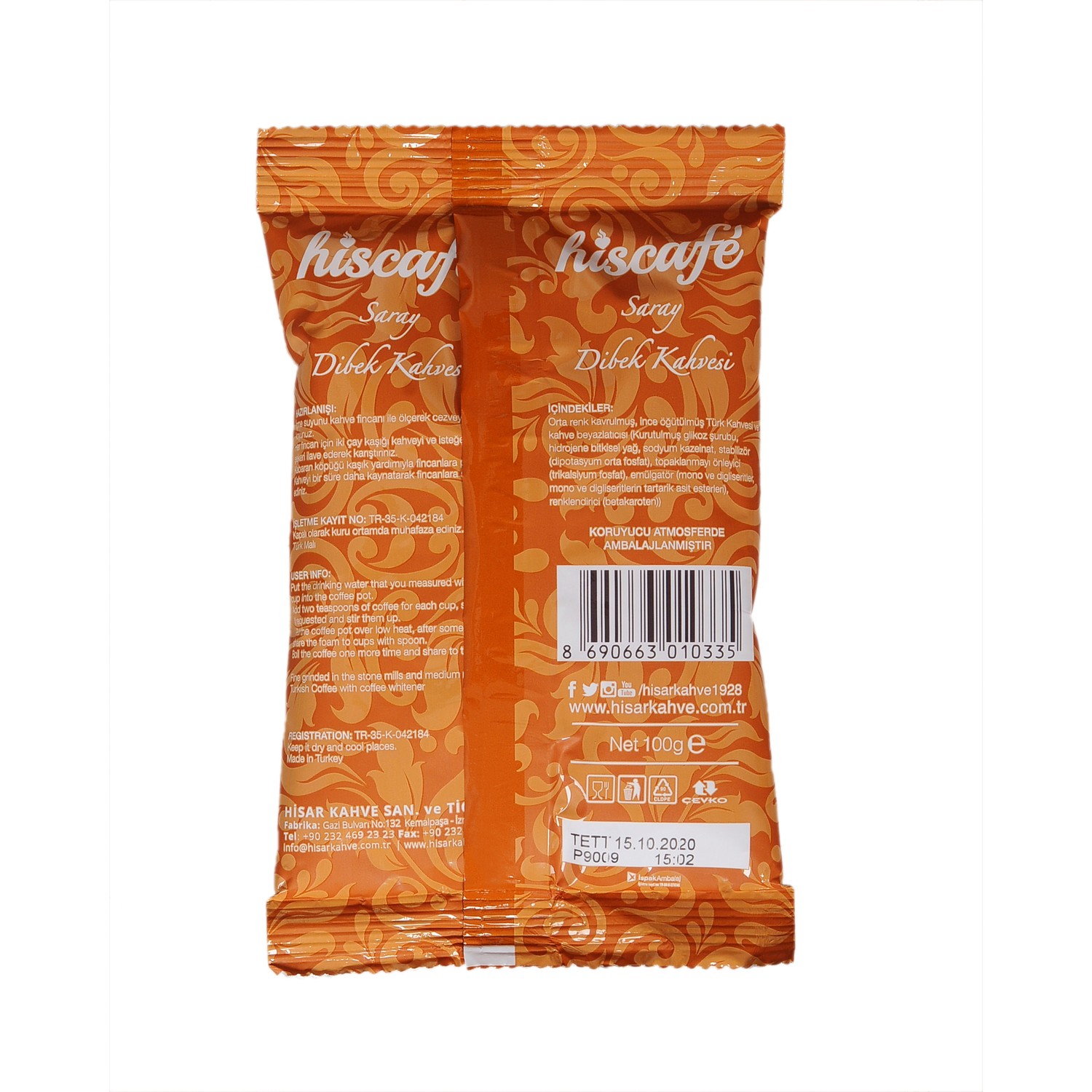Hisar Kahve Dibek Kahvesi 100 gr Fiyatı Taksit Seçenekleri