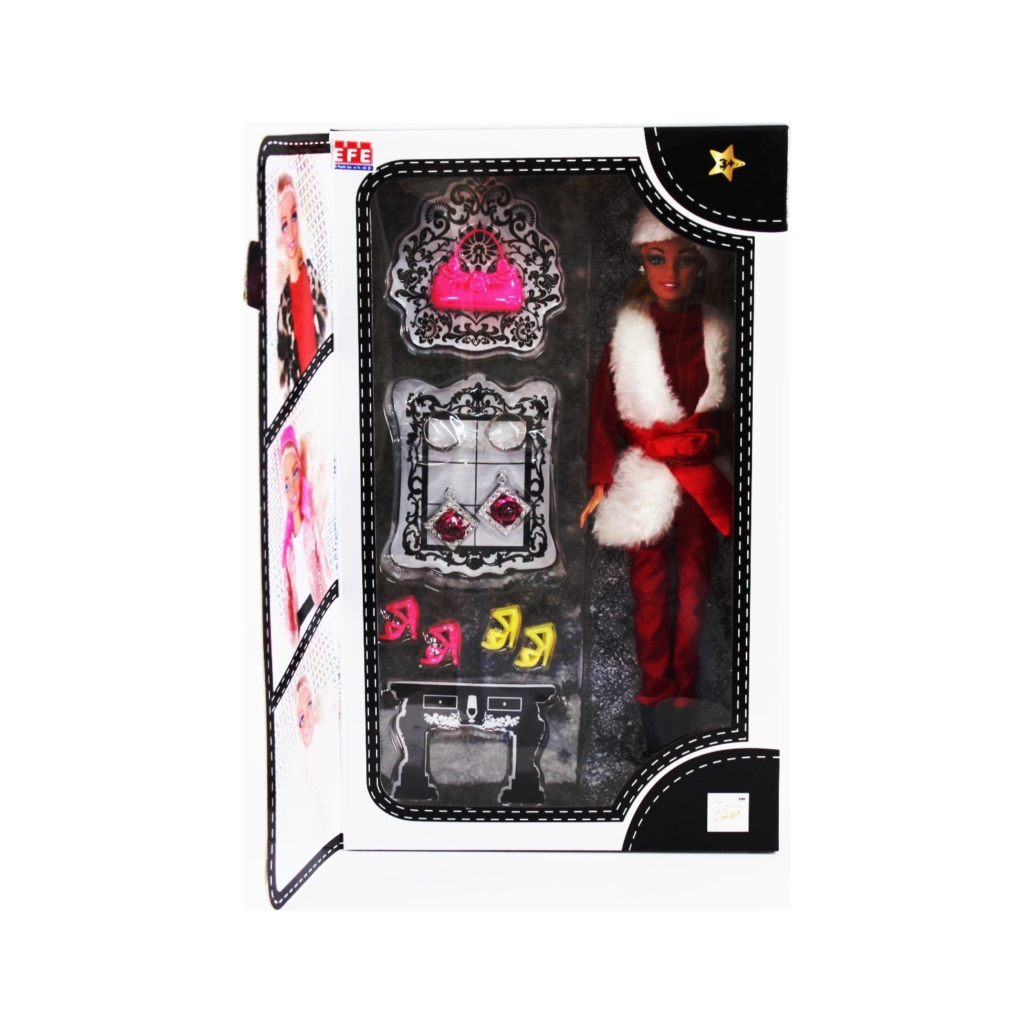 Efe Oyuncak Vip Barbie Et Bebek Aksesuarlı Takılı Kırmızı