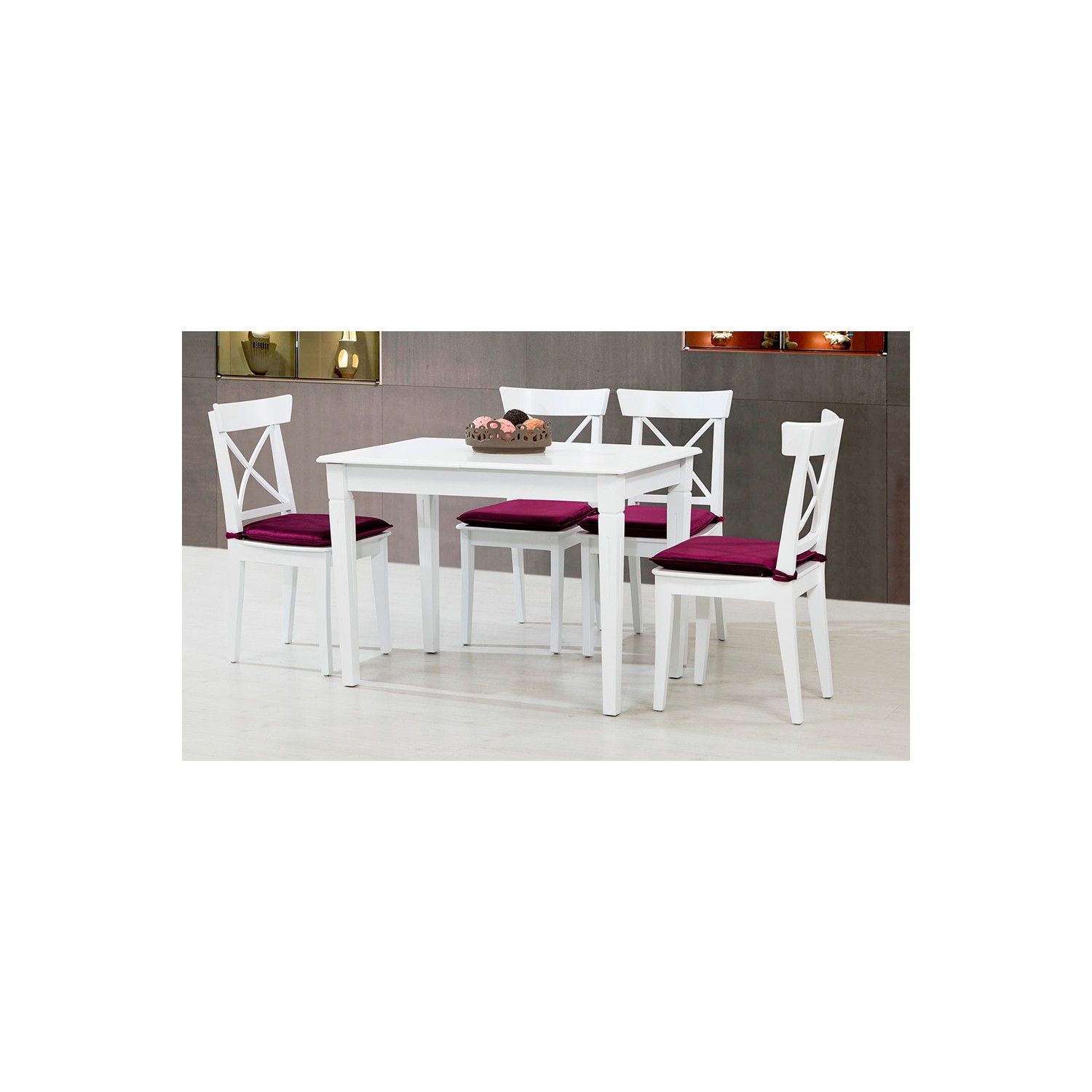 Yıldız Mobilya Kamel Yemek Masası Takımı Beyaz Fiyatı