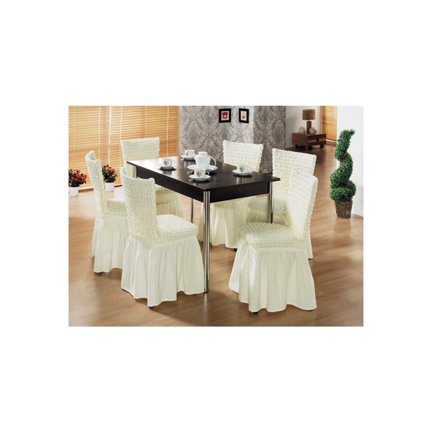 From Bazaar Sandalye Örtüsü Bürümcük 6 Lı Krem Fiyatı From Bazaar Sandalye Örtüsü Bürümcük 6 Lı Krem Fiyatı