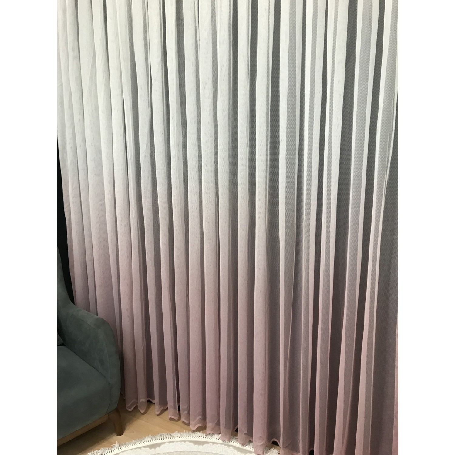 Brillant Renk Gecisli Tul Perde Pudra 1 2 5 Orta Pile Boy Fiyati