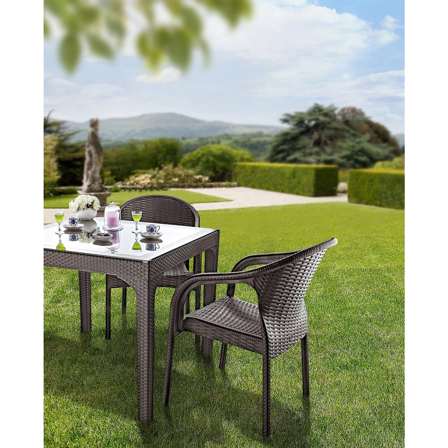 Holiday Ege Kollu Rattan Sandalye Beyaz H142 Fiyatı