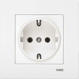 Viko 90967008 - Karre Topraklı Priz Beyaz Çerçeveli