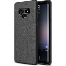 Microsonic Samsung Galaxy Note 9 Kılıf Deri Dokulu Silikon Siyah