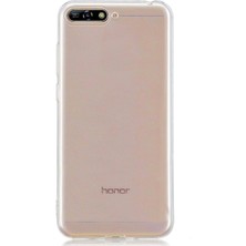 Microsonic Huawei Y6 2018 Kılıf Transparent Soft Beyaz