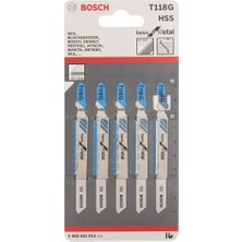 Bosch  - Ekonomik Seri Metal İçin T 118 G Dekupaj Testeresi Bıçağı - 5'Li Paket