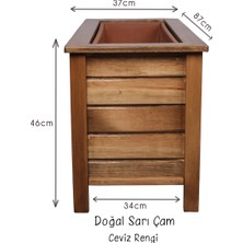 2mm Ahşap Ahşap Saksı Doğal Çam Ceviz Diktörtgen 87x37 Y46 Cm