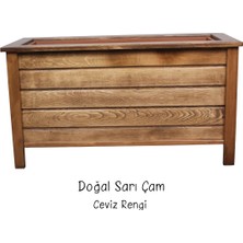 2mm Ahşap Ahşap Saksı Doğal Çam Ceviz Diktörtgen 87x37 Y46 Cm