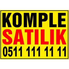 Renkli Reklam Komple Satılık Branda Afişi