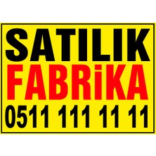 Renkli Reklam Satılık Fabrika Branda Afişi
