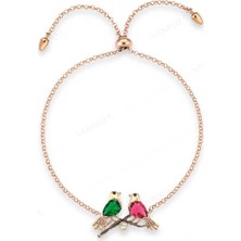 Sanroza Aşk Kumru Gümüş Bileklik