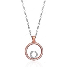 Sanroza E3411 Zirkon Taşlı Gümüş Kolye