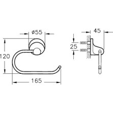 VitrA Marin A44946 Tuvalet Kağıtlığı, Krom