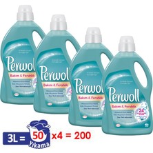 Perwoll Hassas Sıvı Çamaşır Deterjanı Bakım&Ferhalık 3lt 4'lü