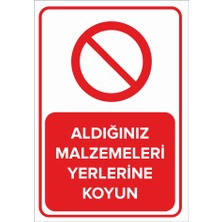 Renkli Reklam Aldığınız Malzemeleri Yerlerine Koyun Levhası (Sac Malzeme)