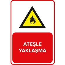 Renkli Reklam Ateşle Yaklaşma Levhası (Sac Malzeme)