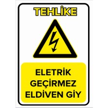 Renkli Reklam Elektrik Geçirmez Eldiven Giy Levhası (Sac Malzeme)