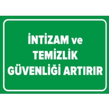 Renkli Reklam İntizam Ve Temizlik Güvenliği Artırır Levhası (Sac Malzeme)