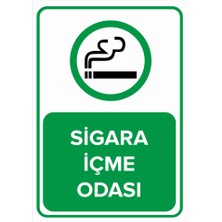 Renkli Reklam Sigara İçme Odası Levhası (Sac Malzeme)