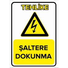 Renkli Reklam Şaltere Dokunma Levhası (Sac Malzeme)