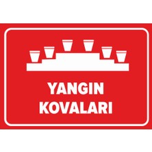 Renkli Reklam Yangın Kovaları Levhası (Sac Malzeme)