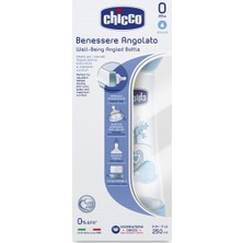 Chicco Eğimli Biberon 250 ml - Mavi