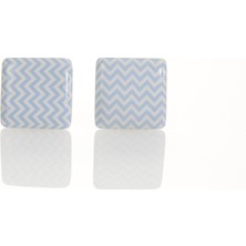 English Home Helicline Seramik 2li Kapi Kulbu 3,5x3,5x3 Cm Mavi