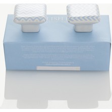 English Home Helicline Seramik 2li Kapi Kulbu 3,5x3,5x3 Cm Mavi