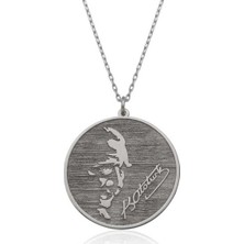 Gumush Gümüş Kemal Atatürk İmzası ve Silüeti Kolye