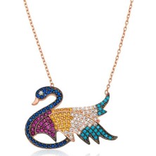 KENPAZAR Gumush Gümüş Kuğu Kolye