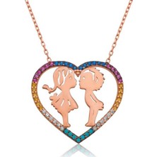 KENPAZAR Gumush Gümüş İki Aşık Kolye