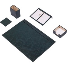 Güner Ofis Deri Sümen Takımı Yeşil 5 Parça