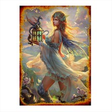 Cakasepetim Ahşap Tablo Ejderhalı Prenses