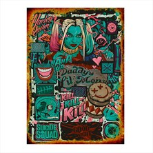 Cakasepetim Ahşap Tablo Harley Quinn Afişi