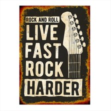 Cakasepetim Ahşap Tablo Rock Gitar