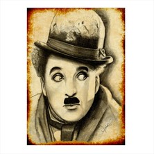 Cakasepetim Ahşap Tablo Charlie Chaplin