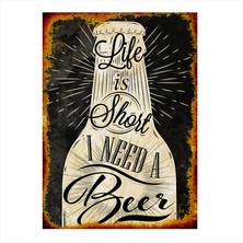 Cakasepetim Ahşap Tablo Bira Sloganı