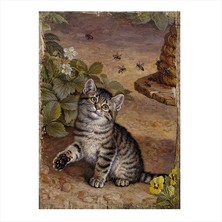 Cakasepetim Ahşap Tablo Haylaz kedi