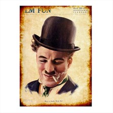 Cakasepetim Ahşap Tablo Charlie Chaplin