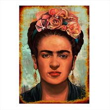 Cakasepetim Ahşap Tablo yağlı boya Frida kahlo
