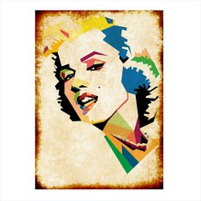 Cakasepetim Ahşap Tablo eskitilmiş Marilyn Monroe posteri