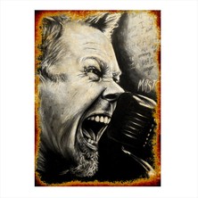 Cakasepetim Ahşap Tablo metallica'nın solisti