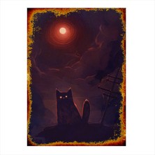 Cakasepetim Ahşap Tablo kara kedi