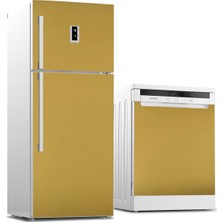 Tilki Dünyası Buzdolabı ve Bulaşık Makinesi Kaplama Sticker 547 Altın