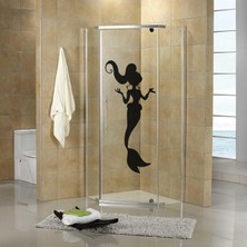 Tilki Dünyası Deniz Kızı Duşakabin ve Banyo Sticker