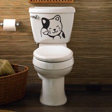 Tilki Dünyası Sevimli Kedicik Klozet Kapağı ve Banyo Sticker