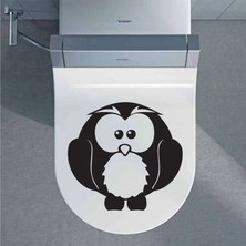 Tilki Dünyası Sevimli Baykuş Klozet Kapağı ve Banyo Sticker