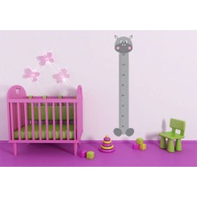 Tilki Dünyası Sevimli Zebra Boy Cetveli Duvar Sticker