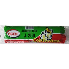 Ögem J-250 Jumbo Boy Çöp Torbası 80x110 cm 10'lu Rulo x 40 Paket = 400 Adet Mavi